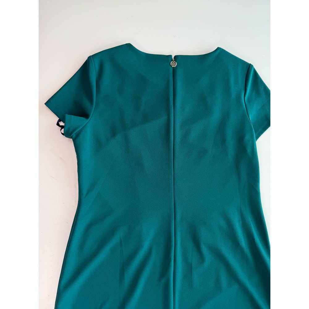Tommy Hilfiger Womens Teal Green Short Sleeve Dress Faux Pockets Size 16 NWT - Picture 10 of 12